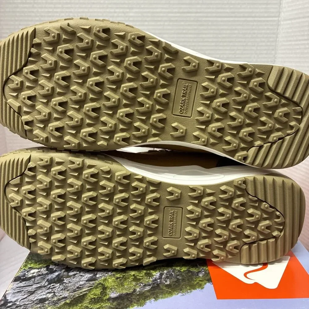 Ozark Trail Mens Size 10 Sport Hiker Shoes Waterproof Hiking Boots Wheat Leather